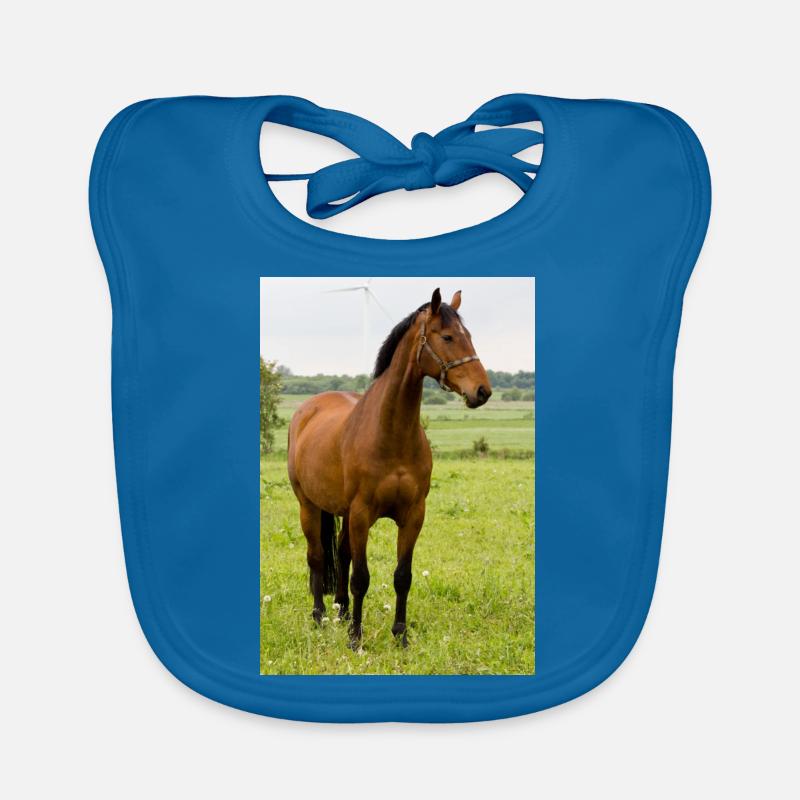 Cheval. Cheval. Bavoir bio Bébé