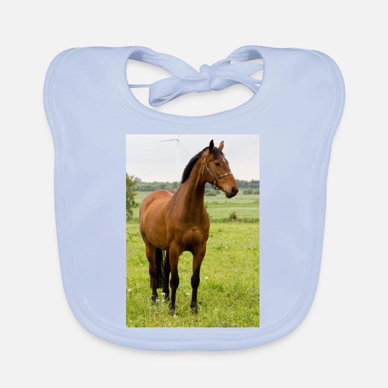 Cheval. Cheval. Bavoir bio Bébé