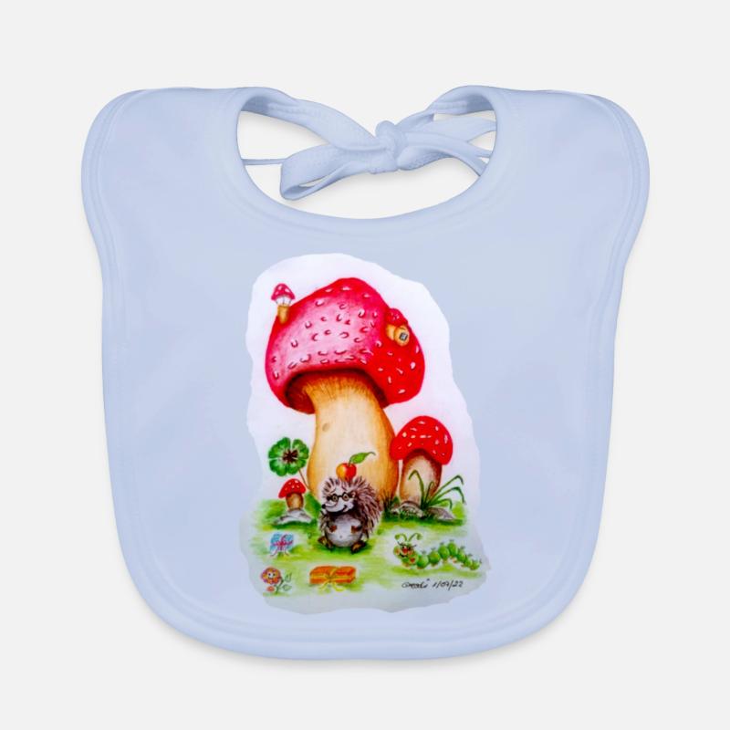 Champignon de conte de fées Bavoir bio Bébé