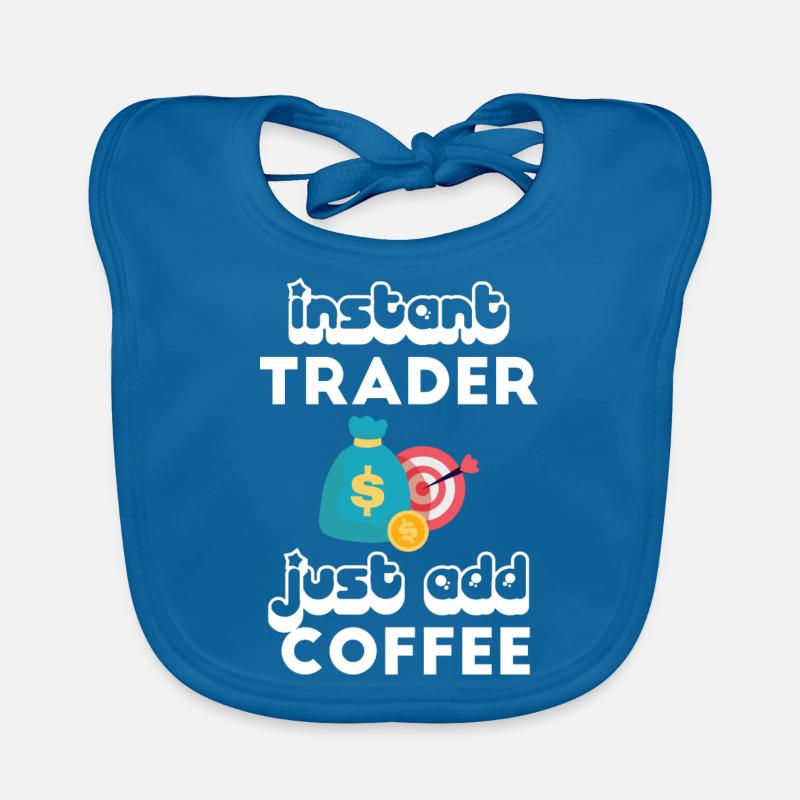Bitcoin Trading Crypto Aktien - Baby Bio-Lätzchen - Pfauenblau