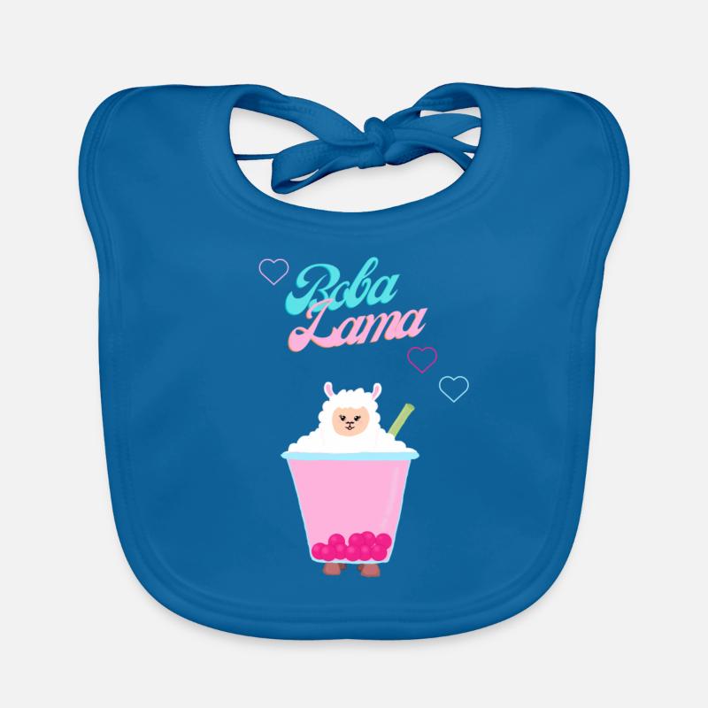 Boba Tea Lama /Bubble tea Lama Baby Bio-Lätzchen