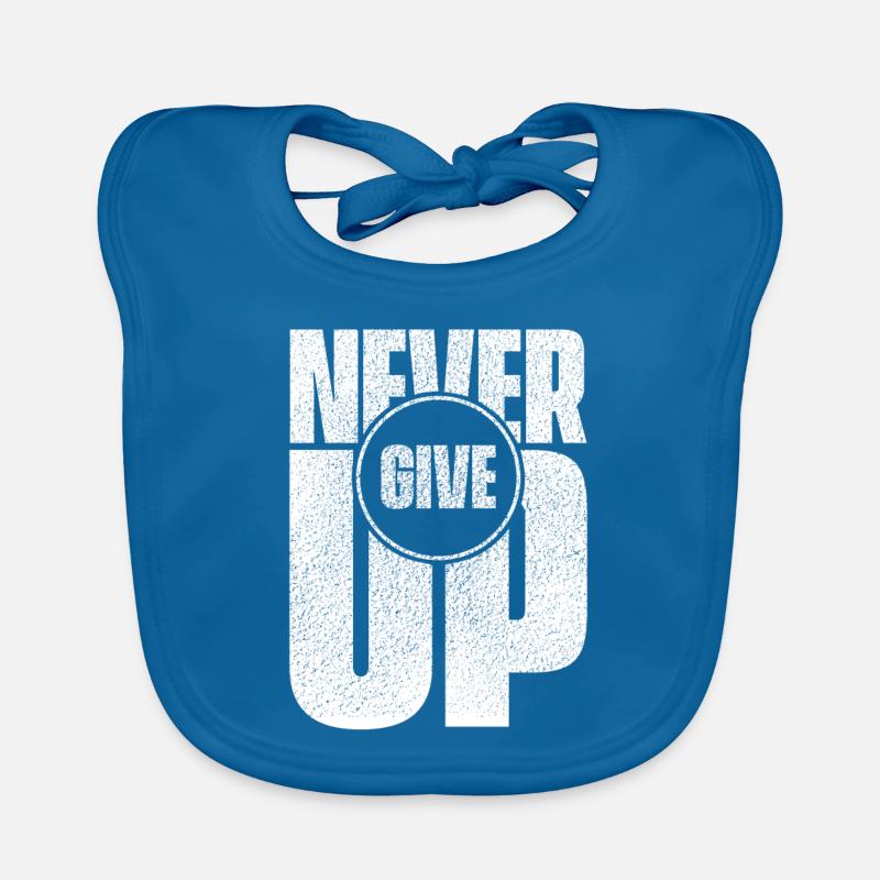 Never Give Up Organic Baby Bibs