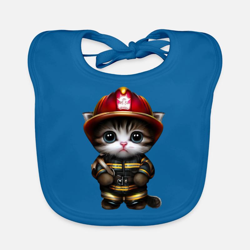 Chat pompier Bavoir bio Bébé