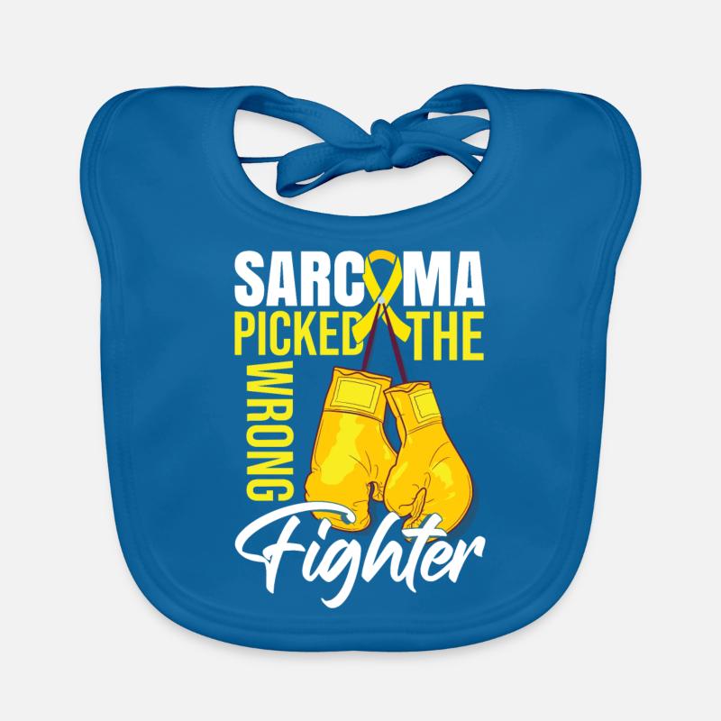 Sarcoma Picked The Wrong Fighter Organic Baby Bibs
