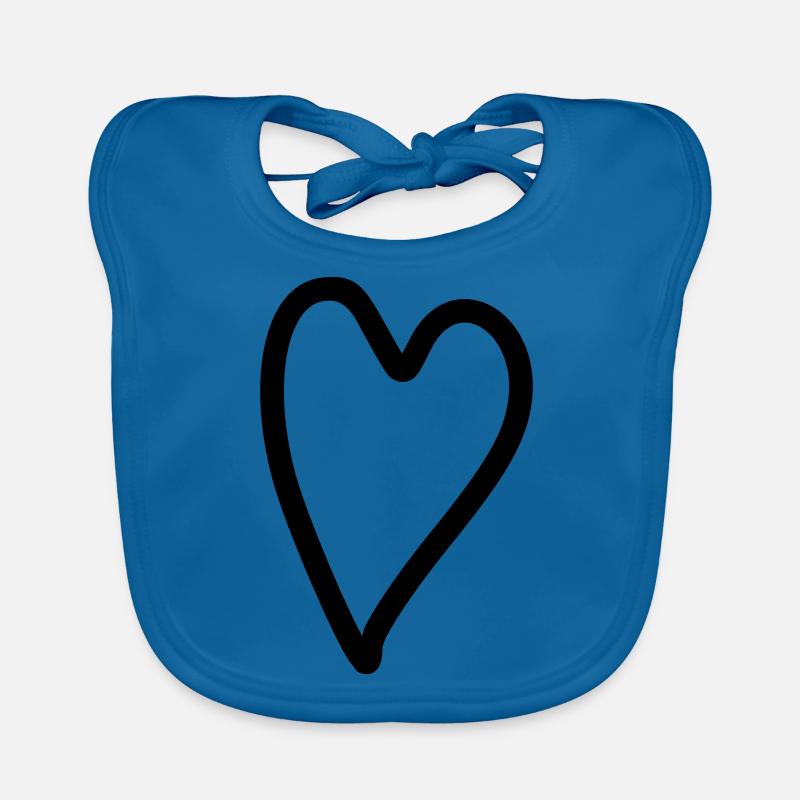 Herz einfach Baby Bio-Lätzchen