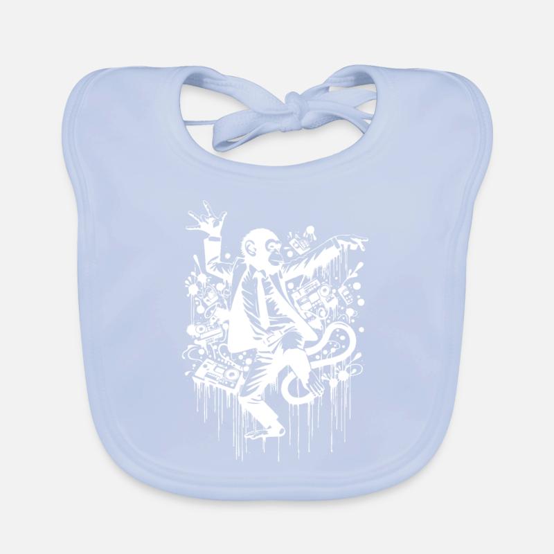 Dancing Monkey | Naïve and Happy Organic Baby Bibs