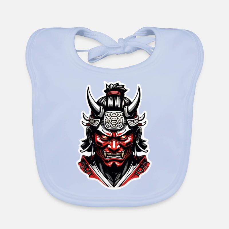 Samurai-Krieger - Japan - Dämon Baby Bio-Lätzchen