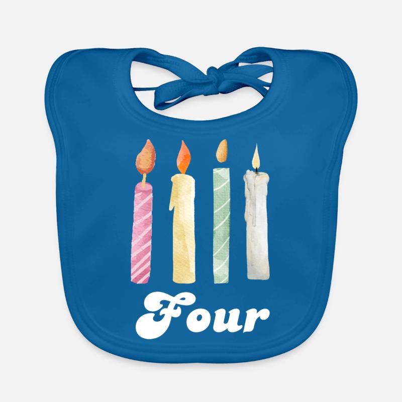 4e anniversaire bougie Bavoir bio Bébé