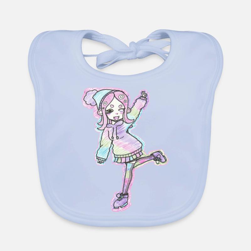 Inkling Mädchen | Pink | Splatoon Baby Bio-Lätzchen