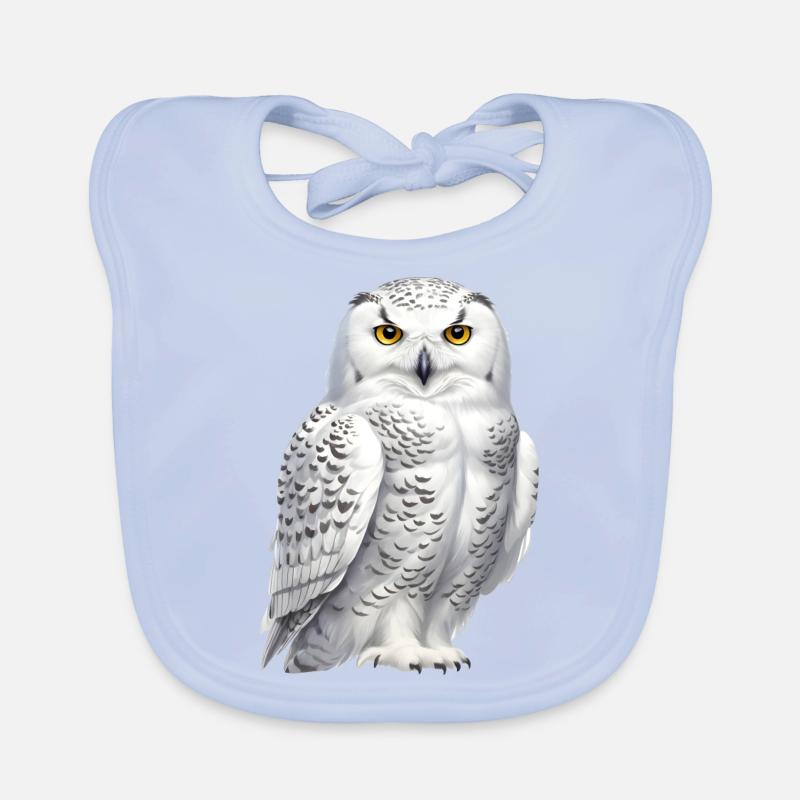 Schnee-Eule Baby Bio-Lätzchen