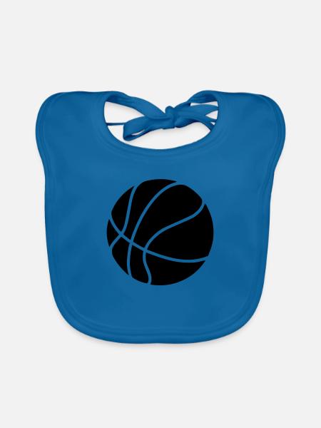 basketball - Baby Bio-Lätzchen - Pfauenblau