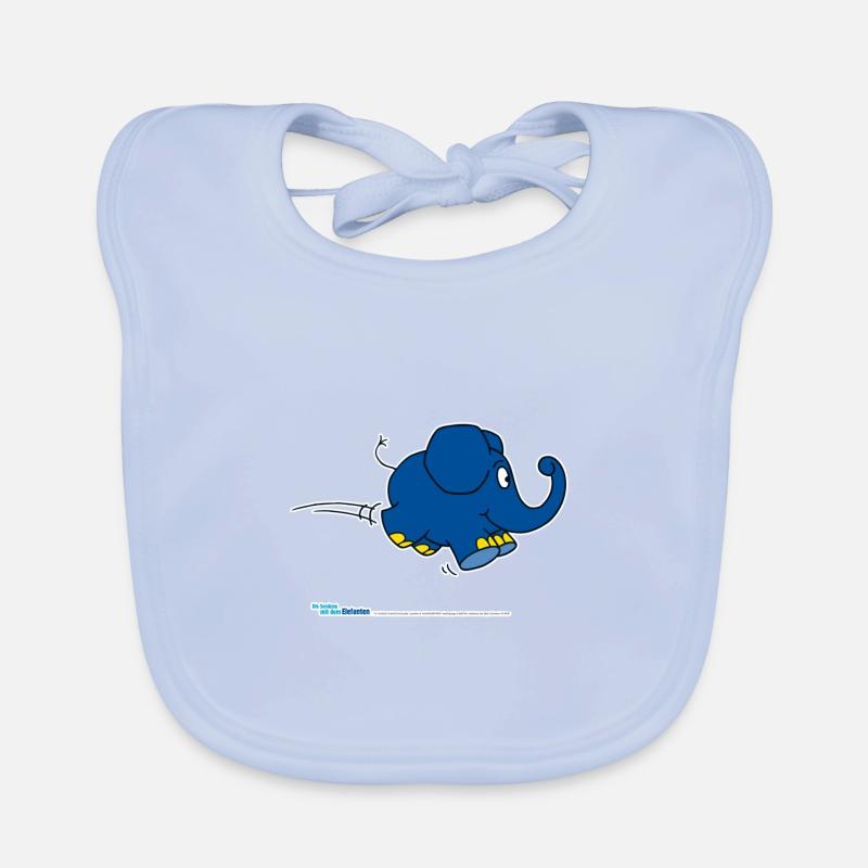 L’éléphant - sautillant Bavoir bio Bébé