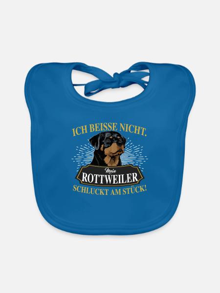 ROTTWEILER - Baby Bio-Lätzchen - Pfauenblau