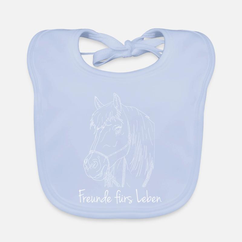 Freunde fürs Leben Haflinger Pferd Baby Bio-Lätzchen