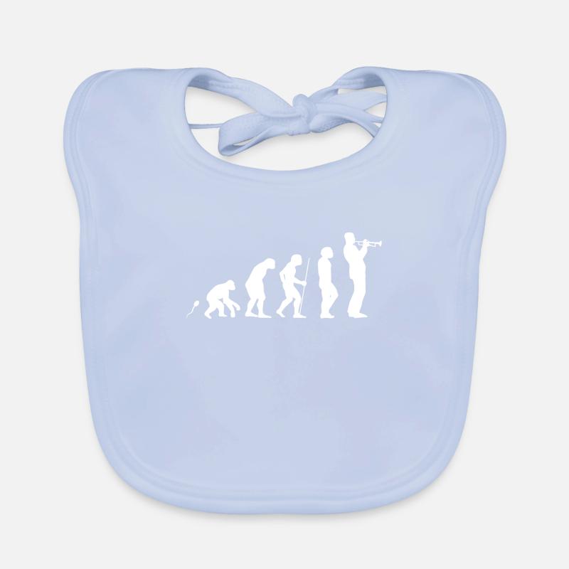 Trompete Evolution Fun Shirt Baby Bio-Lätzchen