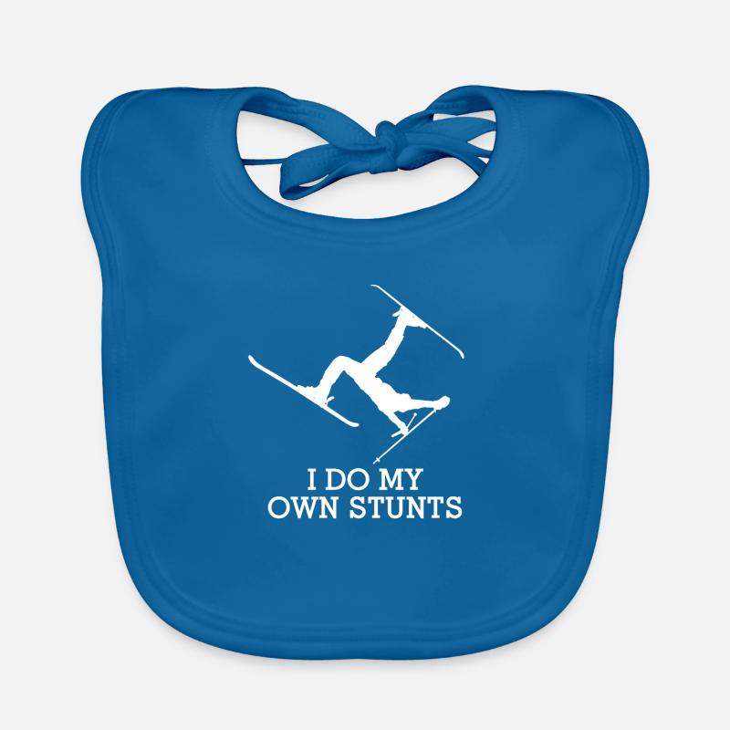Ski je fais mes propres cascades Bavoir bio Bébé