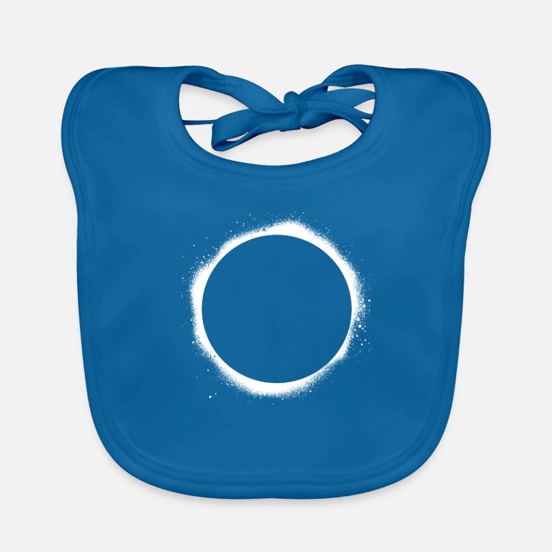 éclipse solaire - Bavoir bio Bébé - bleu paon