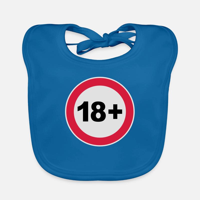 18/18 ans. / 18+ - Bavoir bio Bébé - bleu paon
