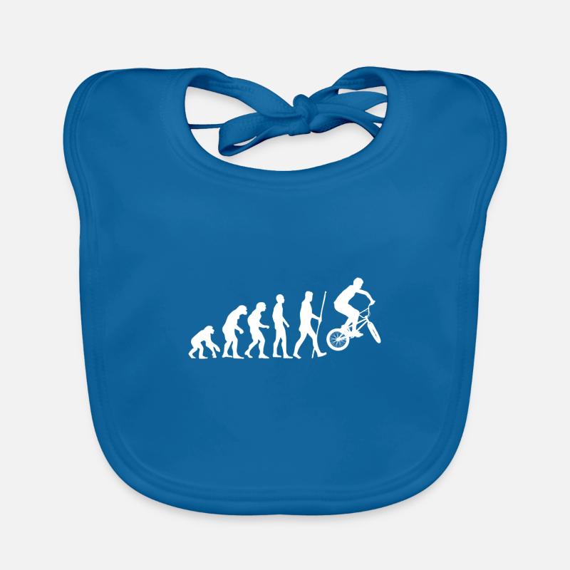 évolution BMX - Bavoir bio Bébé - bleu paon
