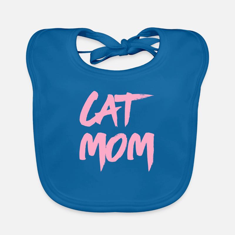 Katzen TShirt - Cat Mom Baby Bio-Lätzchen