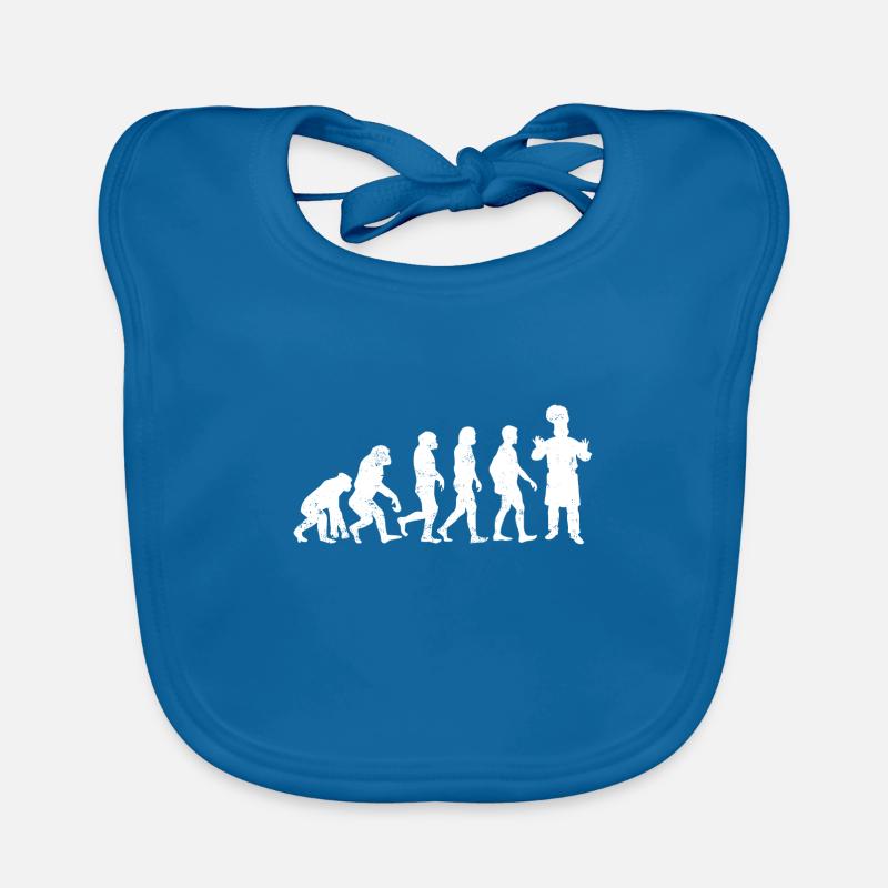 Koch evolution cuisine küche geschenk küchenchef - Baby Bio-Lätzchen - Pfauenblau