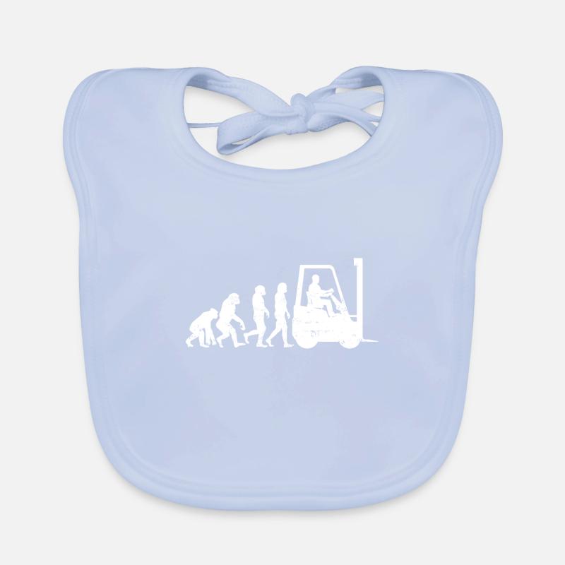 Evolution chariot élévateur cadeau chariots élévateurs Bavoir bio Bébé