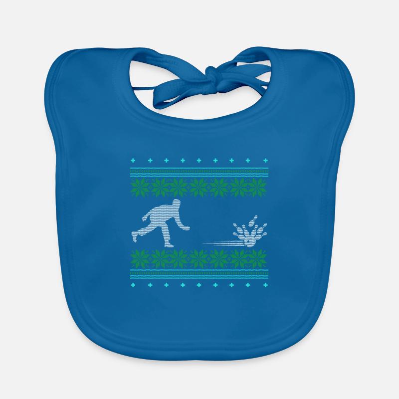 terrain de boules laid noël pull sport bowling cadeau Bavoir bio Bébé