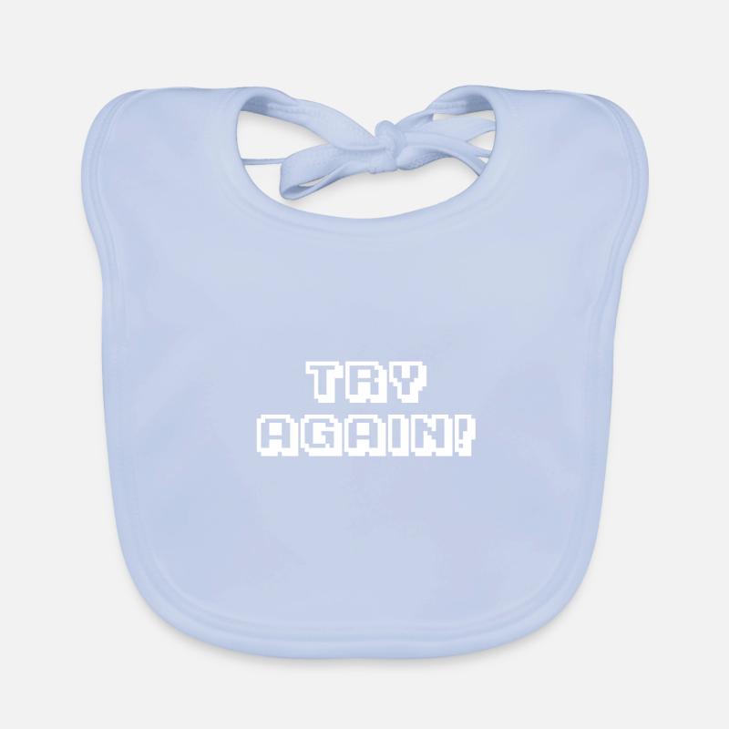Arcade Try Again blanc Bavoir bio Bébé