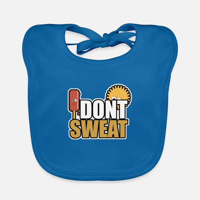 I dont Sweat - Baby Bio-Lätzchen - Pfauenblau