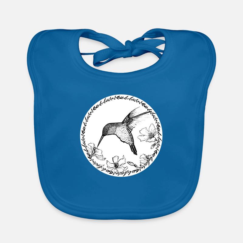 Kolibri Blüten Kreis Baby Bio-Lätzchen