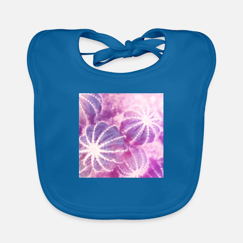 Minimalisme aquarelle de cactus d'été - Bavoir bio Bébé - bleu paon