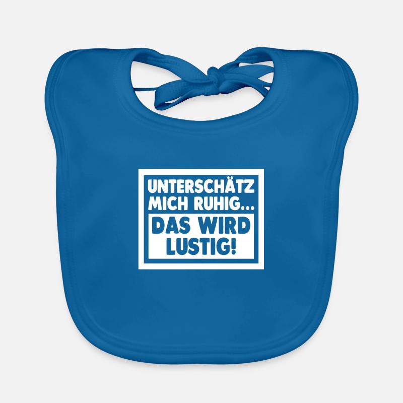Das wird lustig - Baby Bio-Lätzchen - Pfauenblau
