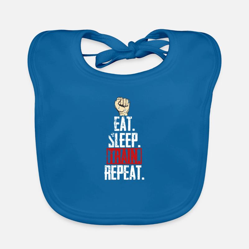 EAT. SLEEP. TRAIN. REPEAT. - einfaches, aber ef Baby Bio-Lätzchen