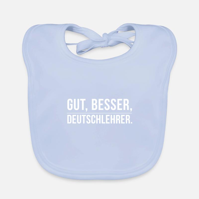 Deutschlehrer Deutschlehrerin Lehrer Geschenkidee Baby Bio-Lätzchen