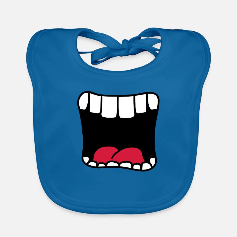 bouche hurlant grosse bouche bruellen dessin animé comique Bavoir bio Bébé