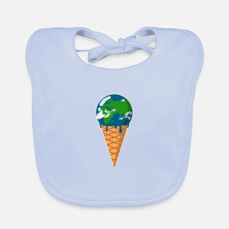 Earth ice science climate protection climate change Organic Baby Bibs