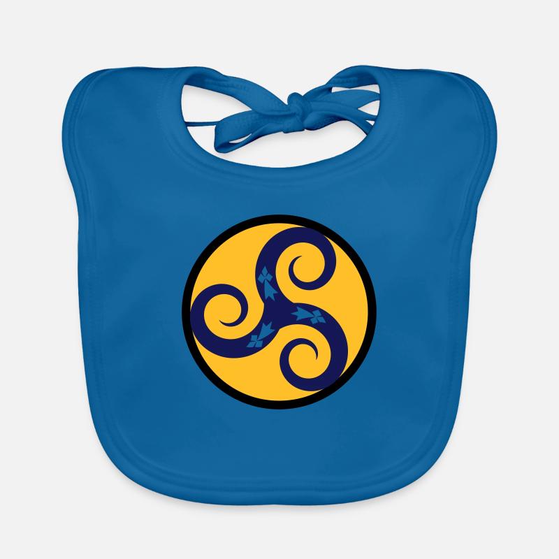 TRISKELL AUX HERMINES Bavoir bio Bébé