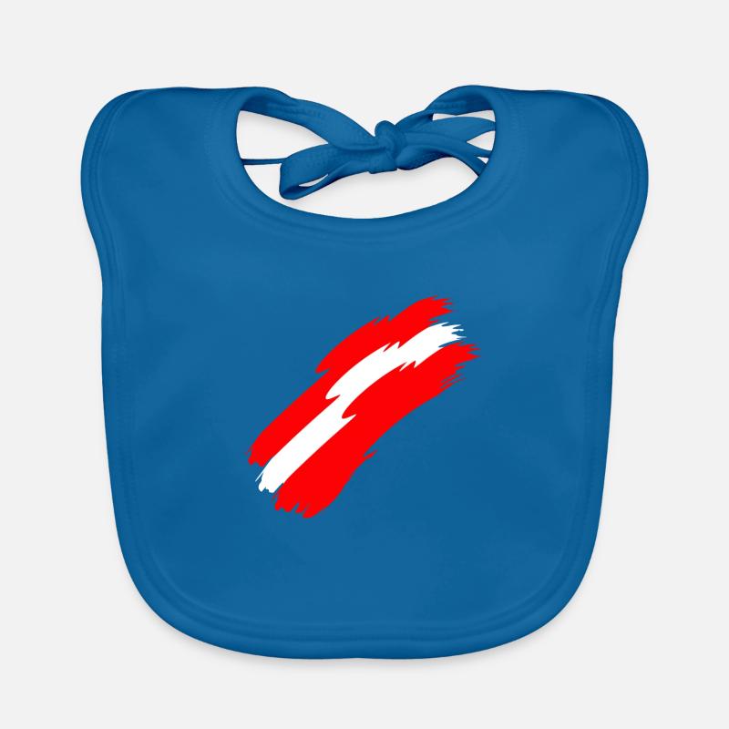 Autriche drapeau couleurs Bavoir bio Bébé