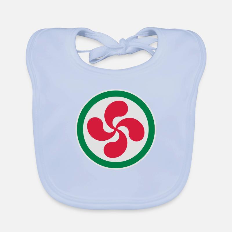 croix basque - lauburu 43 Bavoir bio Bébé