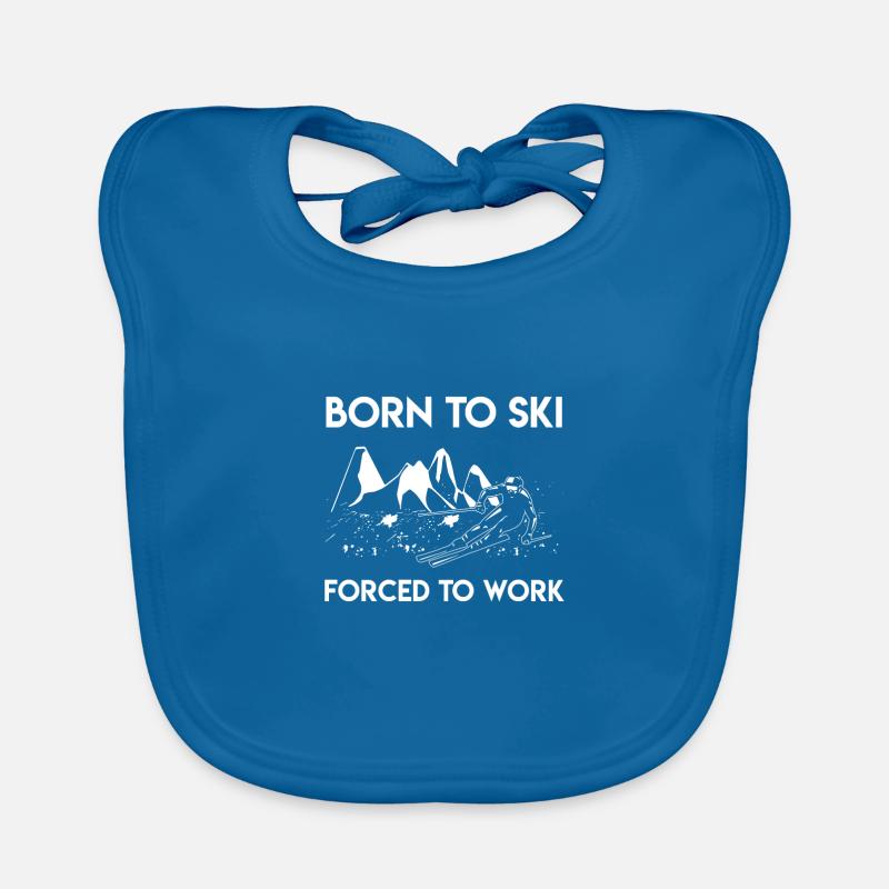 Skifahrer | Skigebiet Ski Wintersport Geschenkidee Baby Bio-Lätzchen