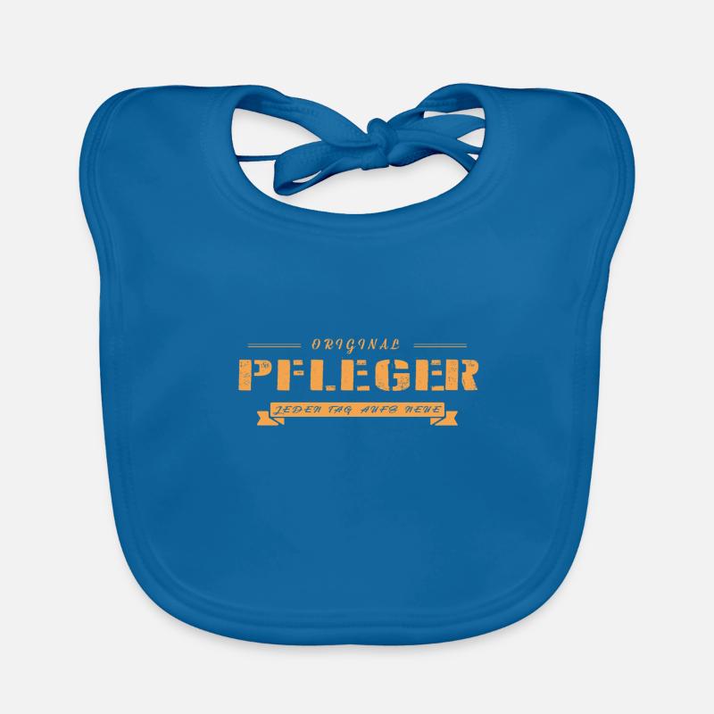 Der echte Pfleger - Baby Bio-Lätzchen - Pfauenblau