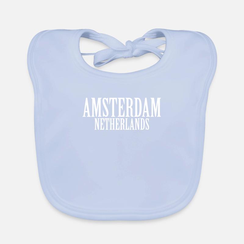 Amsterdam Netherlands Geschenk Baby Bio-Lätzchen