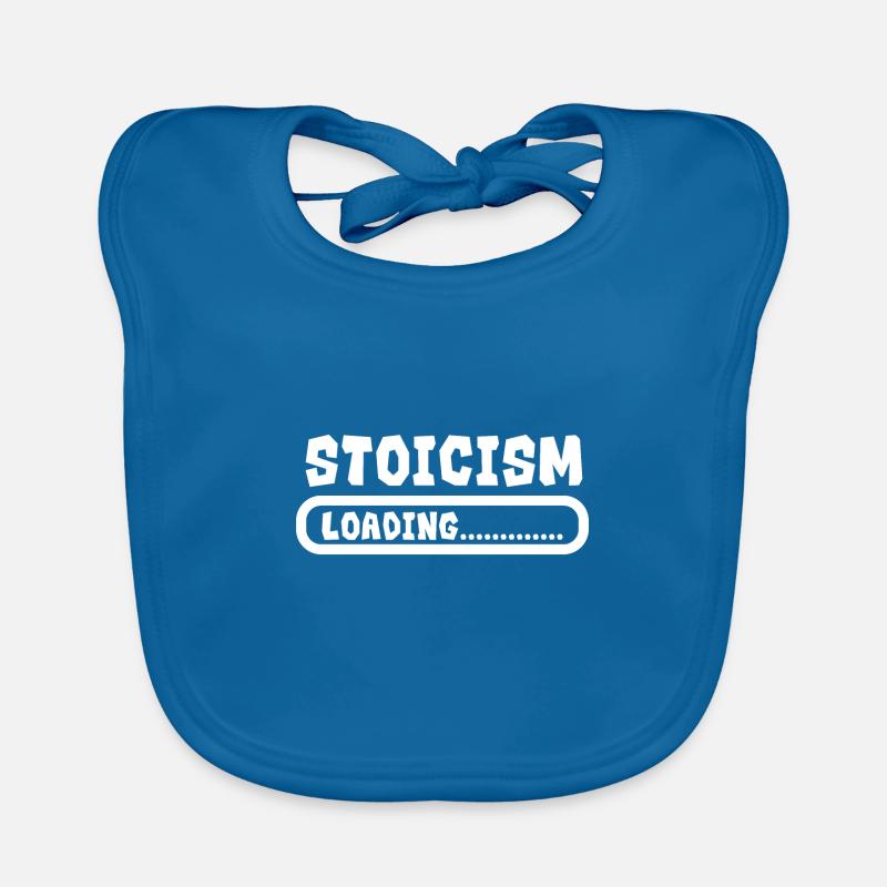 Stoicism Loading Funny Stoic Gift idea Organic Baby Bibs