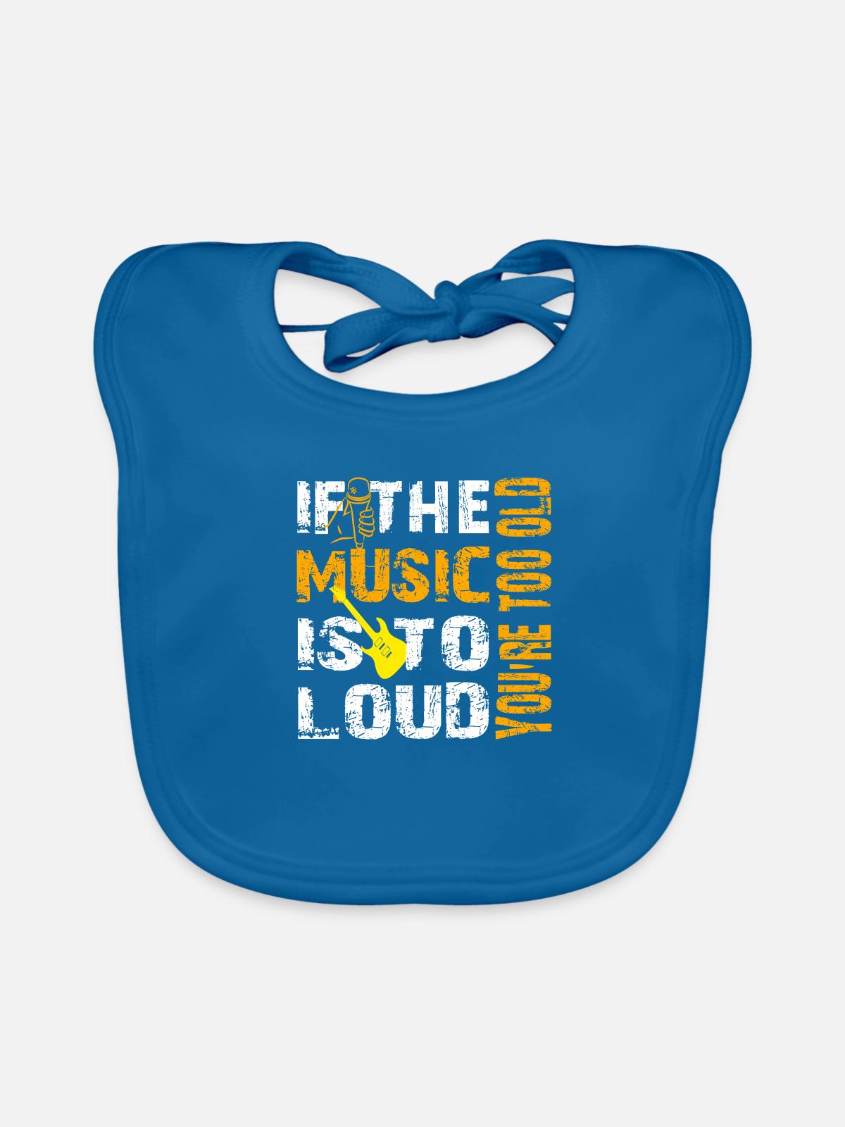Music - Baby Bio-Lätzchen - Pfauenblau - Vorne