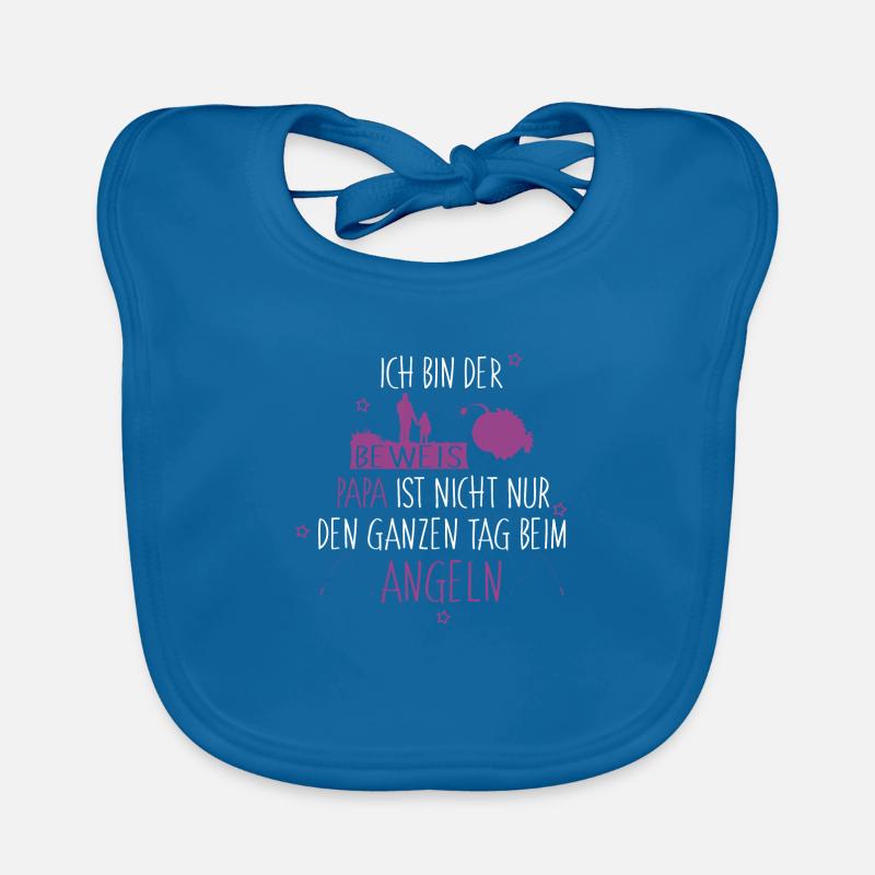 Ich bin der Beweis Anglerpapa Mädchen Baby Bio-Lätzchen