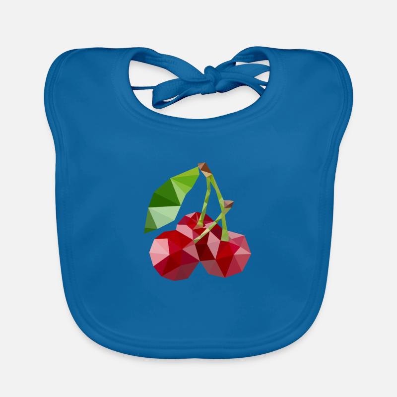 Low Poly Kirsche Baby Bio-Lätzchen
