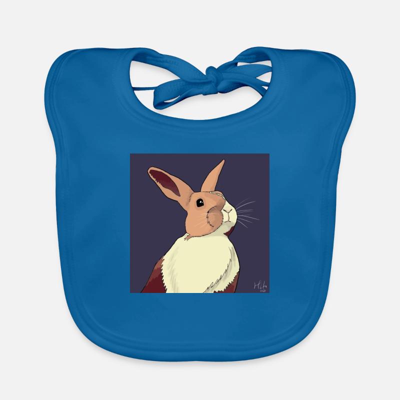 Rabbit Illustration Organic Baby Bibs