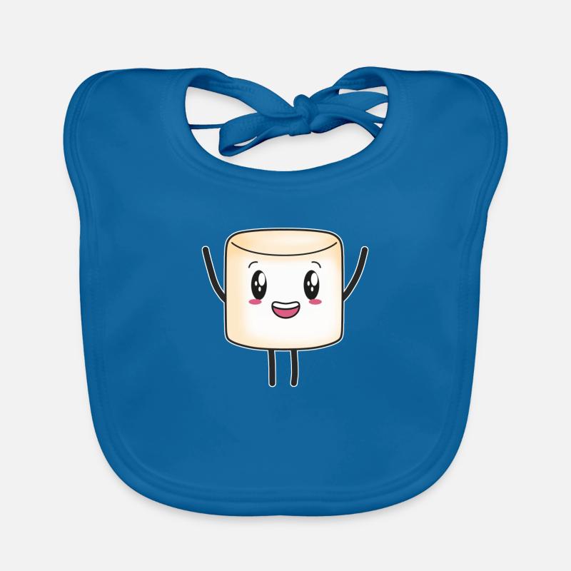 Marshmallow marshmallows cute candy kids Organic Baby Bibs