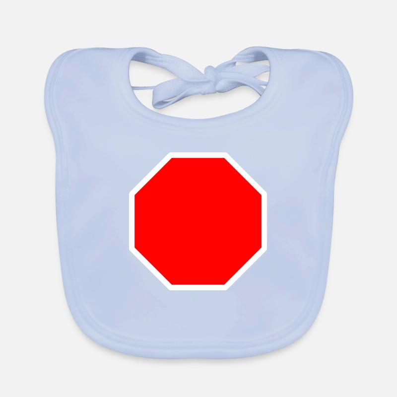 Stopschild Vorlage + DEIN TEXT Baby Bio-Lätzchen