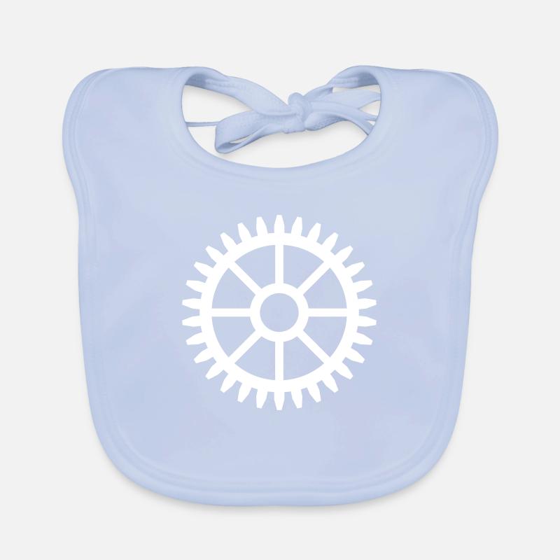 Zahnrad Vektor Design Vorlage - FARBE ÄNDERBAR Baby Bio-Lätzchen